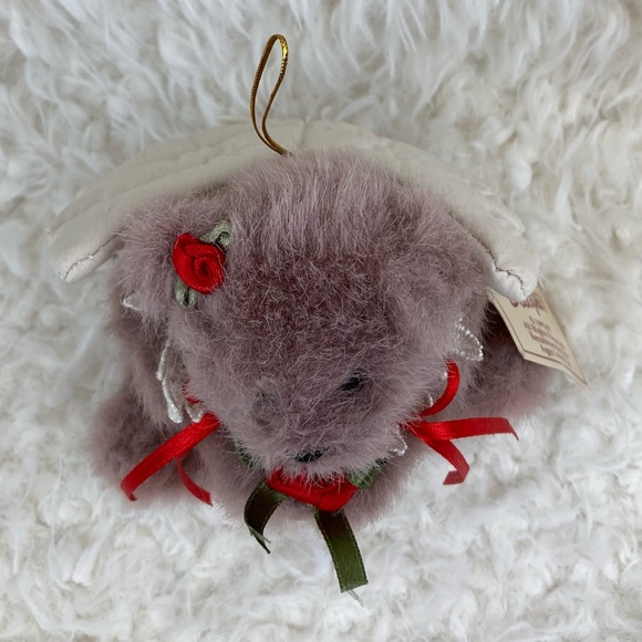 Berkeley Designs Tiny Angel Bear Plush Ornament Stuffed Animal 6” 1996 - Picture 6 of 13